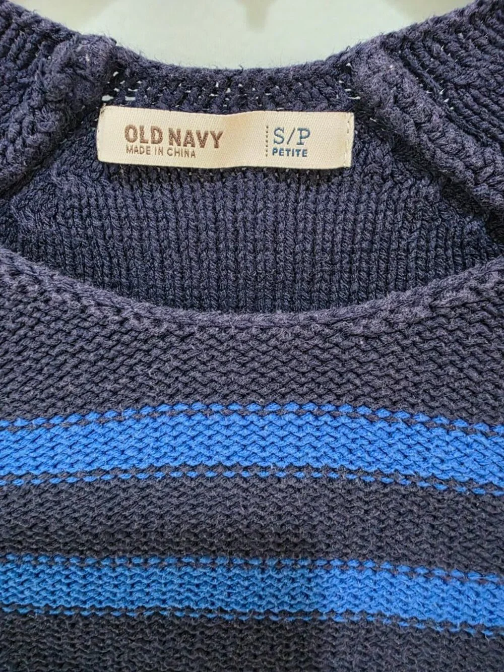 Old Navy Striped‎ Sweater – Women’s Small Blue & Navy Long Sleeve Pullover - Picture 4 of 10